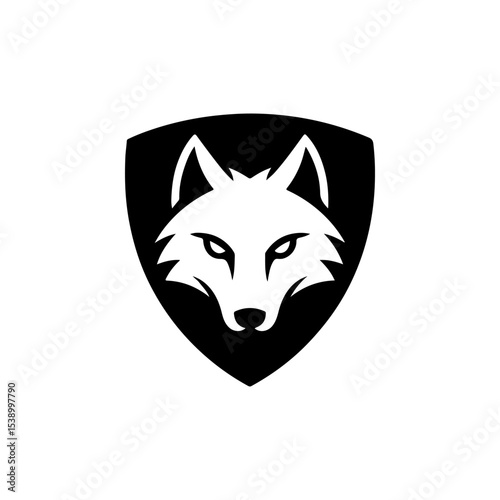 wolf head sign. Design element for sport team logo, emblem, badge, mascot.