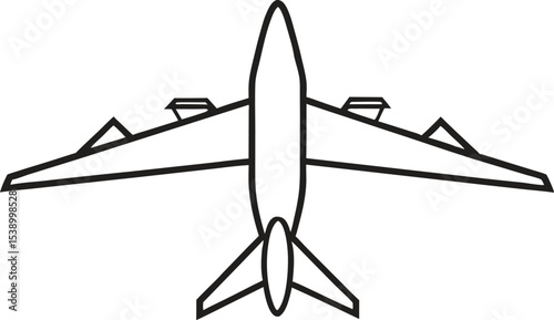 airplane line art  silhouette vector