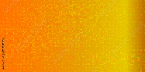 Yellow and Orange Pixelated Abstract Digital Background Design
