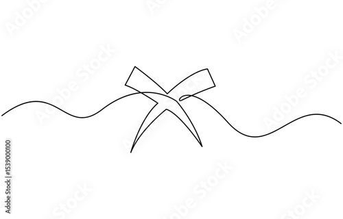 Cross icon line continuous drawing vector. One line cross icon vector, Continuous line. Vector illustration EPS 10