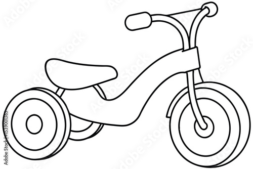 Adorable Tricycle Illustration Perfect for Children's Books and Designs