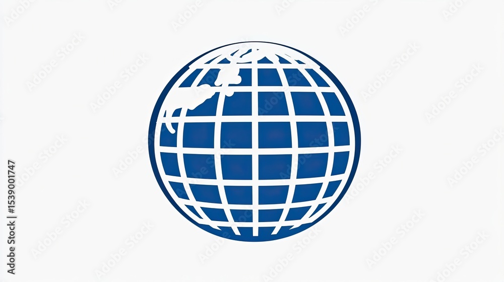 Globe Clipart, Representing Global Connections, International Trade, and Worldwide Digital Network in Simple Vector Style for Use in Business, Geography, and Education Globe Clipart, Representing Global Connections, International Trade, and Worldwide Digital Network in Simple Vector Style for Use in Business, Geography, and Education