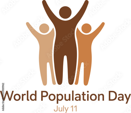 World Population Day July 11 Diverse People Celebrating Global Unity