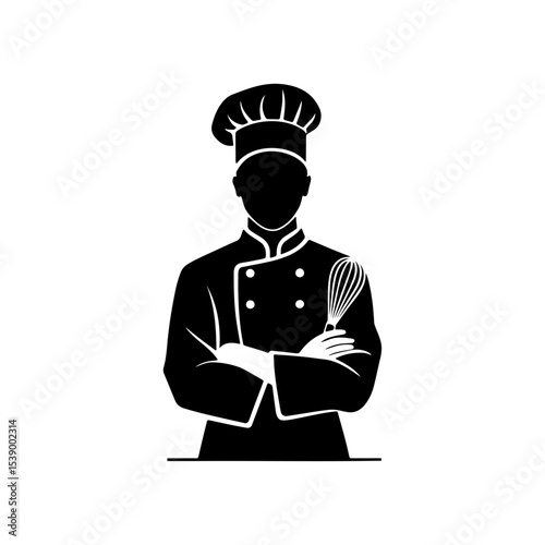 Restaurant Chef Icon Vector for Recipe Blogs & Menus