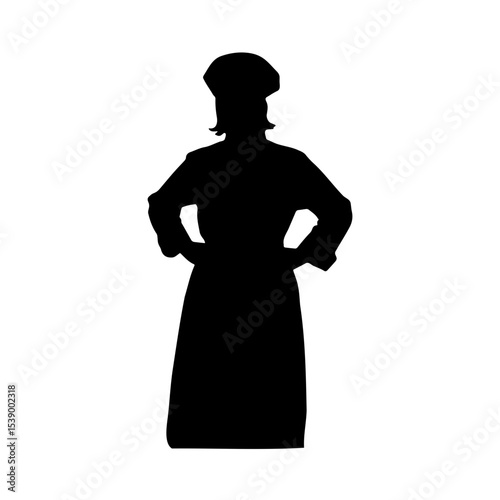 Lady Chef with Cap Icon for Food Business Logos