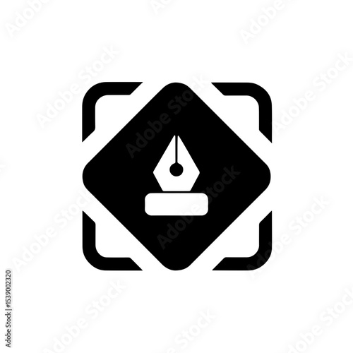 Pen Nib Symbol, Elegant Icon for Digital Writing Tools
