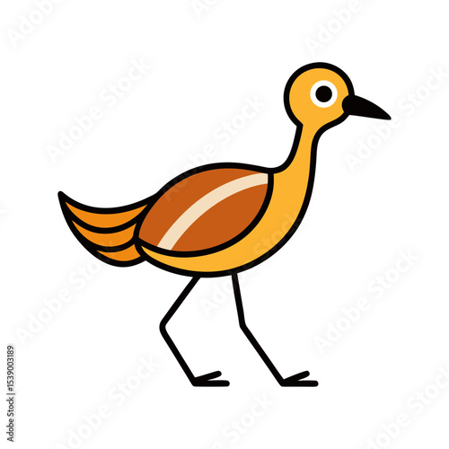vector illustration of a jacana bird