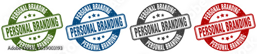 personal branding stamp. personal branding round stamp set isolated on white background