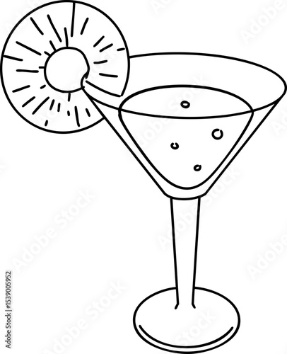 illustration pineapple juice