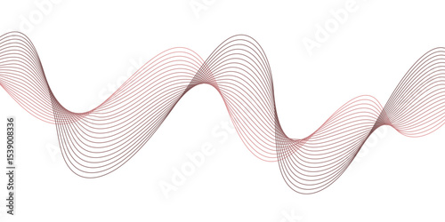 abstract colourful wave line background on white background.	