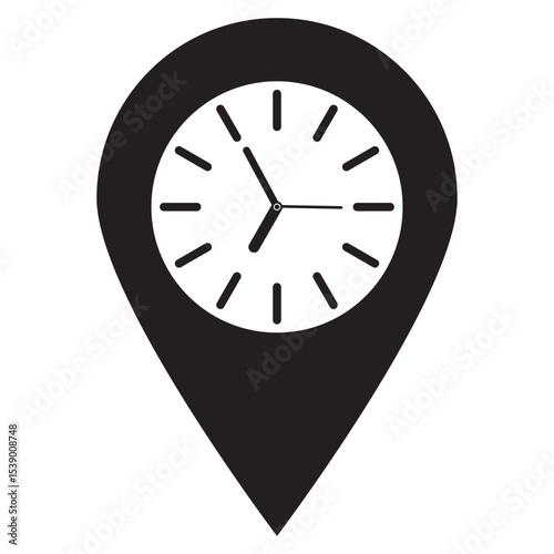 real time location icon simple vector outline logo