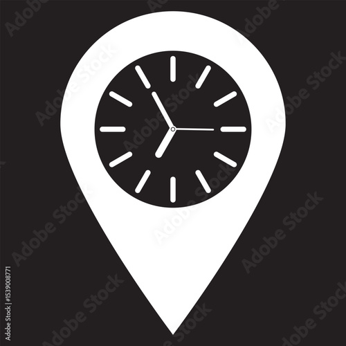 real time location icon simple vector outline logo