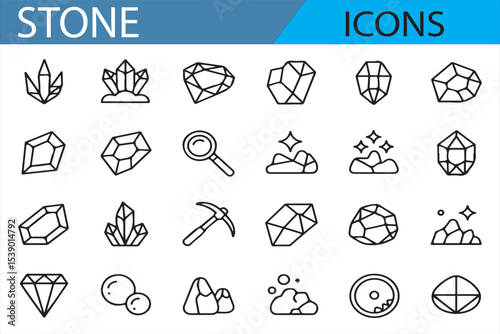 Geology and Nature Icons for Mobile and Web Application Design