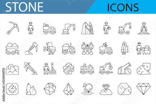 Geology and Mineral Icons for User Interface Design