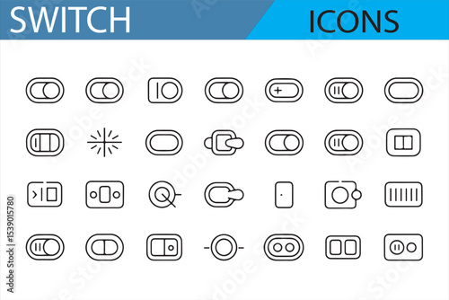 Hand Interaction Icons for Toggle Switches in Modern User Interfaces

