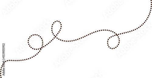 Vector Pattern Design Illustration – Decorative Symbol and Shape Art – Holiday Love Theme with Black Dotted Circle Border, Diamond Line and Dotted Style Sign