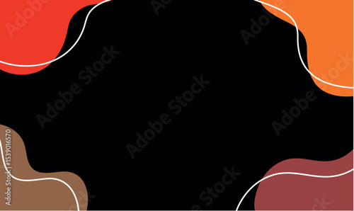 Vintage Floral Frame Border Vector Illustration – Ornate Decorative Design with Flowers, Leaves, Hearts, and Nature-Inspired Ornaments in Black, Brown, and Gold Tones 