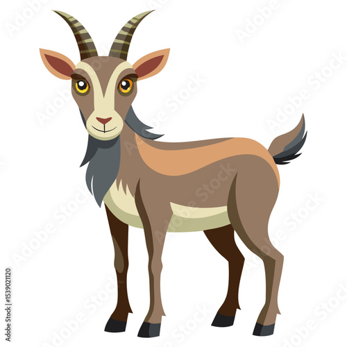 goat on a white background