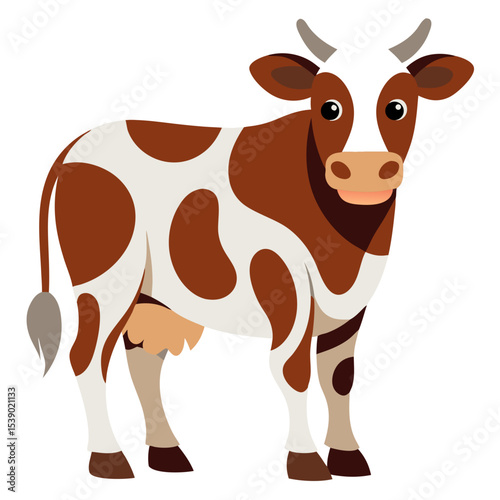 cow isolated on white