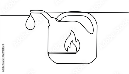 Car Engine Oil, Fuel can continuous one line drawing. Gallon Of Milk Icon, Big Plastic Bottle ,Gallon continuous one line drawing vector illustration, continuous line of oil jerry cans.
