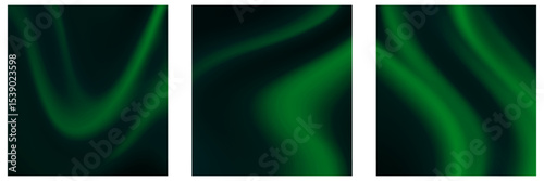 Abstract liquid background set. Gradient mesh. Effect dark color blend. Blurred fluid colorful mix. Modern design template for web covers, ad banners, posters, brochures, flyers.