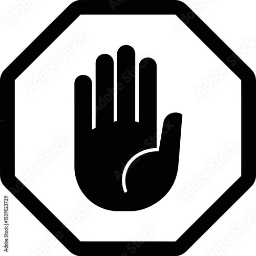 stop hand icon vector illustration
