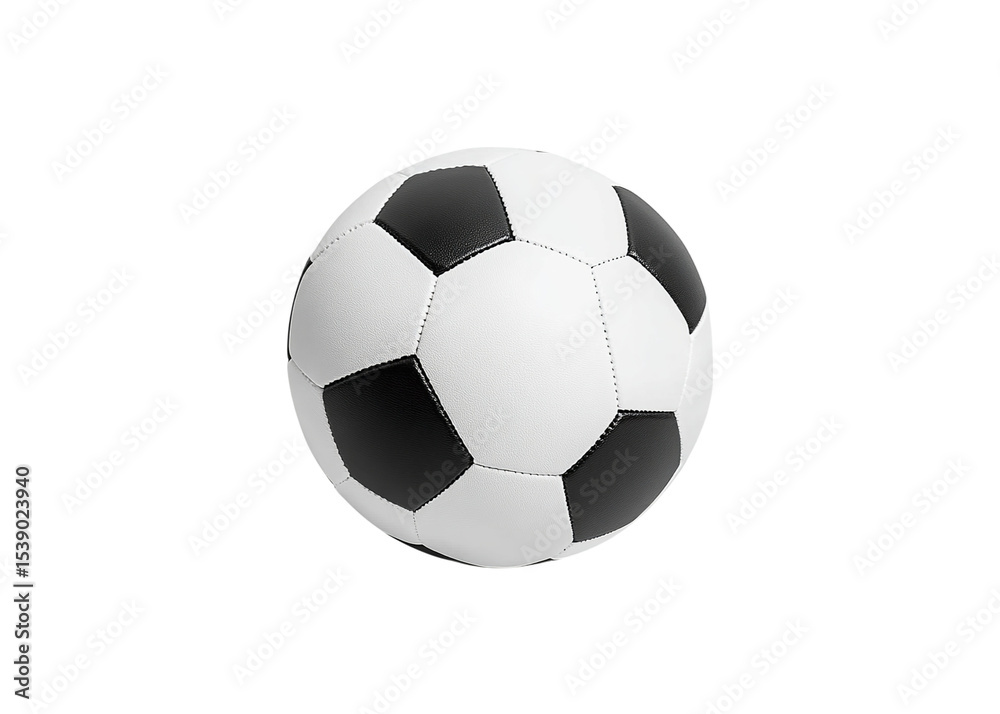 Fototapeta premium Soccer ball, white background, isolated product photography, professional studio isolated on a transparent background in PNG format.