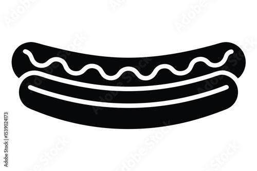 hot dog vector icon on white