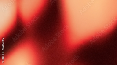 Red noise background with gradient texture and black grainy abstract pattern. Dark paper color with grunge light overlay and retro graphic design. Glow wave effect with moody foil.