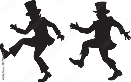 silhouettes of dancers