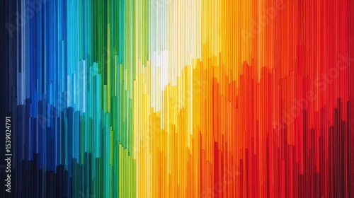 Vertical pixel rainbow color bars	