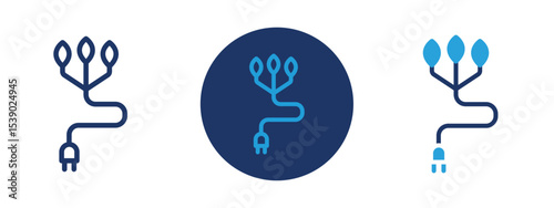 Set of pixel perfect colored Renewable energy icon with 1 unexpanded, 1 silhouette,  Icon symbolizing energy from renewable sources.