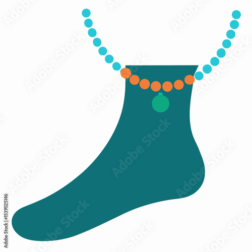vector illustration of a sock