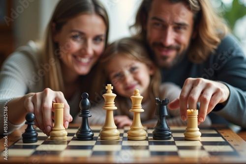 A Unique Family Portrait: Each Member as a Chess Piece in a Game Controlled by Parents