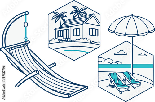 Coastal Beach Vacation Relaxation Spot