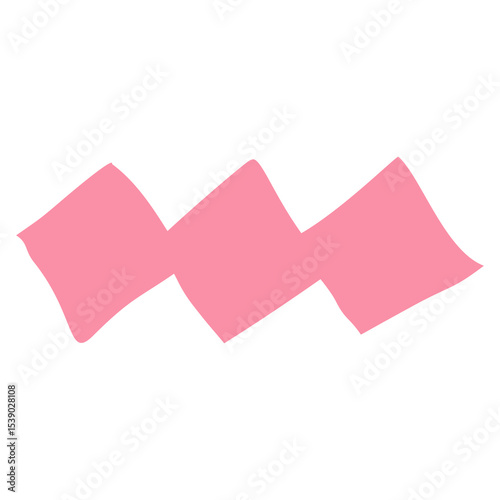 Colorful abstract cartoon shape on white