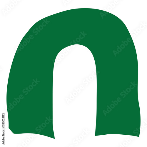 Colorful abstract cartoon shape on white