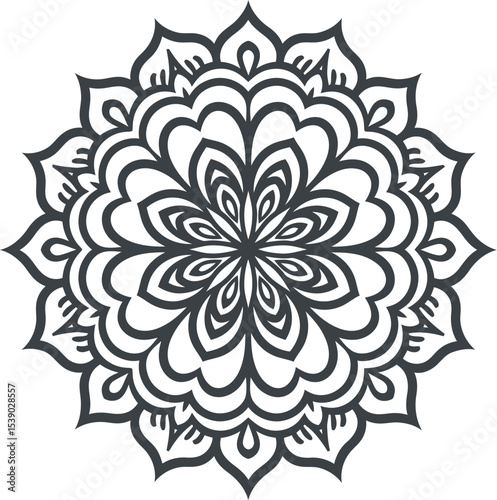 Mandala design floral pattern intricate decorative art meditation yoga spiritual design illustration vector editable stock vector illustration