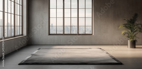 Minimalist Empty Room Interior	 photo