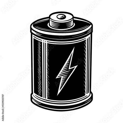 Battery power energy charge electric volt electricity lightning bolt cell alkaline source supply 95