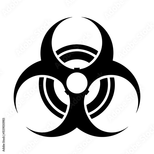 Download high resolution vector biohazard symbol image for free use in science and health projects