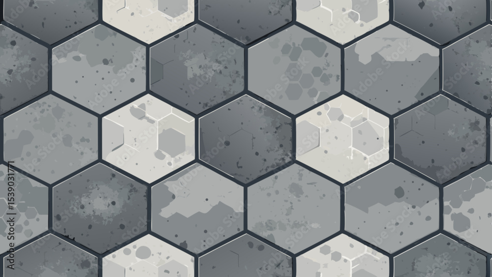 seamless pattern with hexagon
