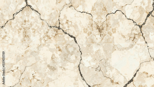Elegant Beige Marble Texture with Natural Cracks for Design Projects