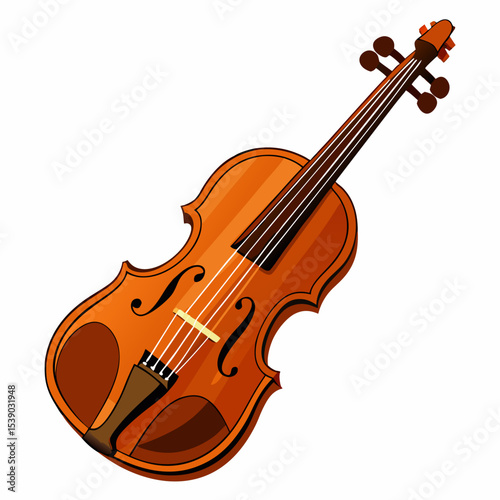 violin isolated on white