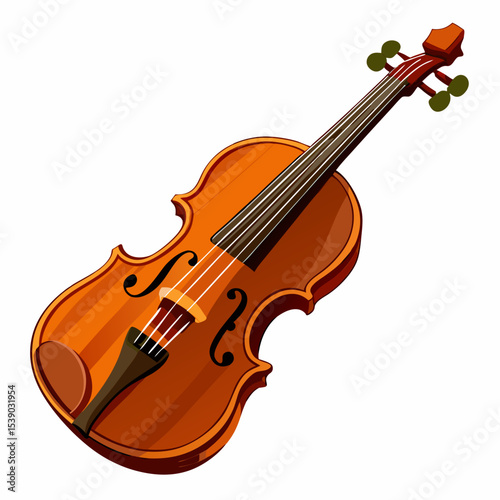 violin isolated on white