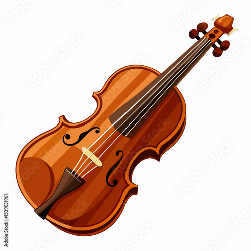 violin isolated on white