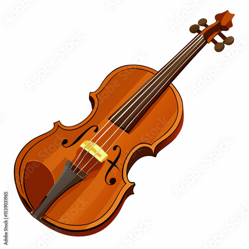 violin isolated on white