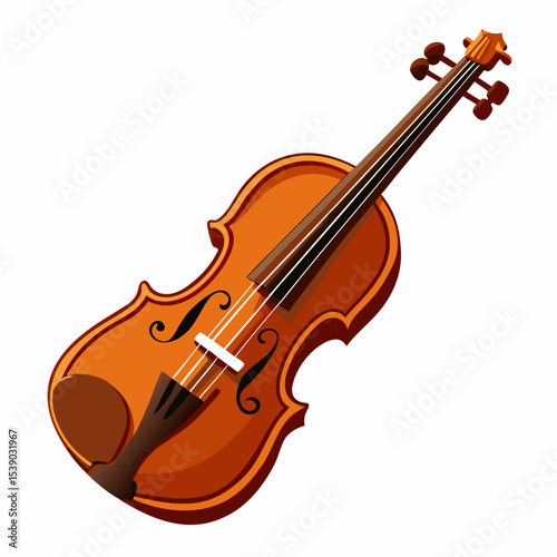 violin isolated on white