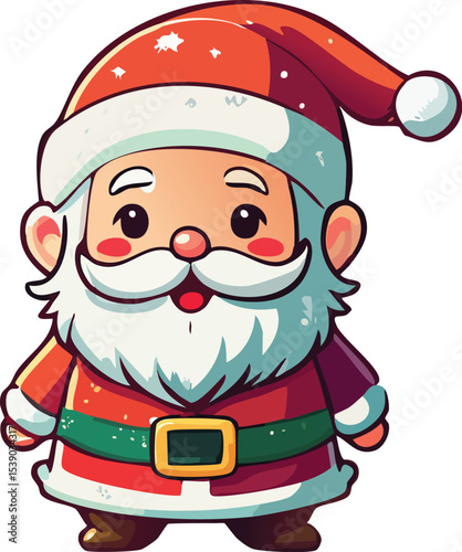 Festive Santa Claus Mascot Design