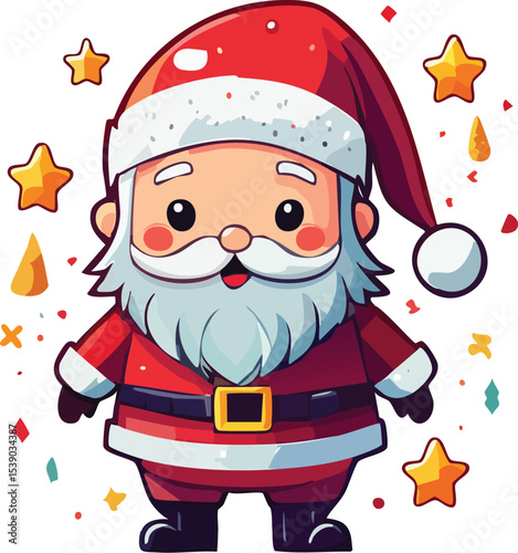 Festive Santa Claus Mascot Design